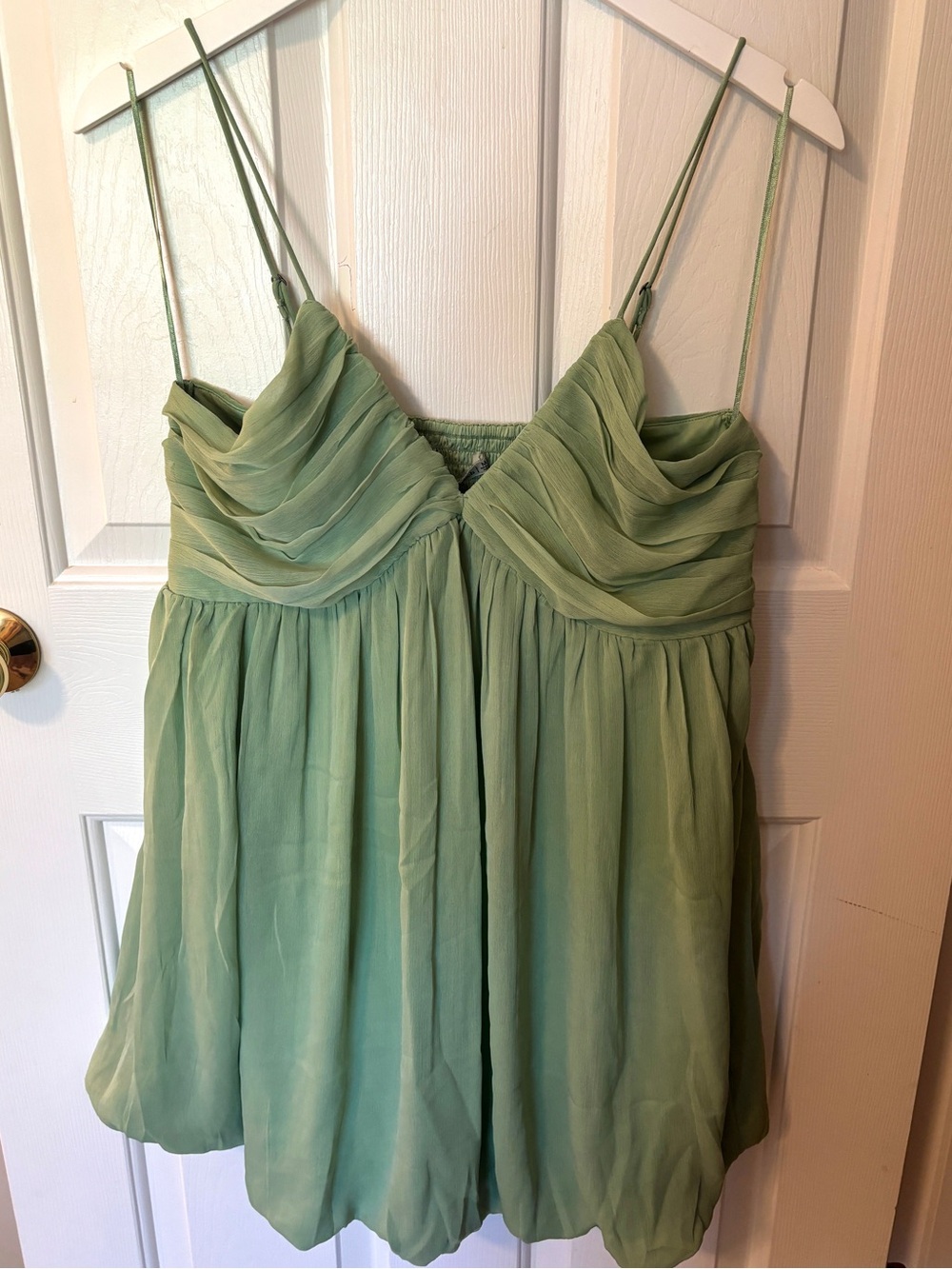 Abercrombie & Fitch Mint Green Spaghetti-Strap Mini Dress - Picture 3 of 7